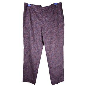 Piazza Sempione Audrey Pants Womens Multicolor Patterned Size 8 Made In Italy